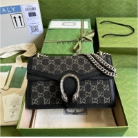 Reasonable Price Gucci GG denim Dionysus GG shoulder bag 400249 Black