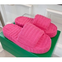 Duplicate Bottega Veneta Resort Sponge Towel Slides Sandals Pink 032178