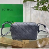 Well Crafted Bottega Veneta Mini Loop Crossbody Bag Almond BV0531 Dark Grey