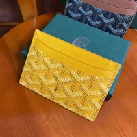 Popular Style Goyard Original Card Holder 020090 Yellow