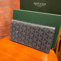 Traditional Discount Goyard Original Long Purse 020081 Dark Grey