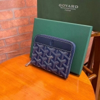 Buy Discount Goyard Original Zippy Coin Purse 020084 Navy Blue