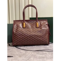 Free Shipping Bulk Goyard Sac Marquises Zippered Tote Bag 00317 Burgundy