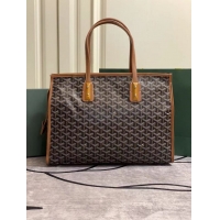 Buy Cheap Goyard Sac Marquises Zippered Tote Bag 00317 Black And Tan