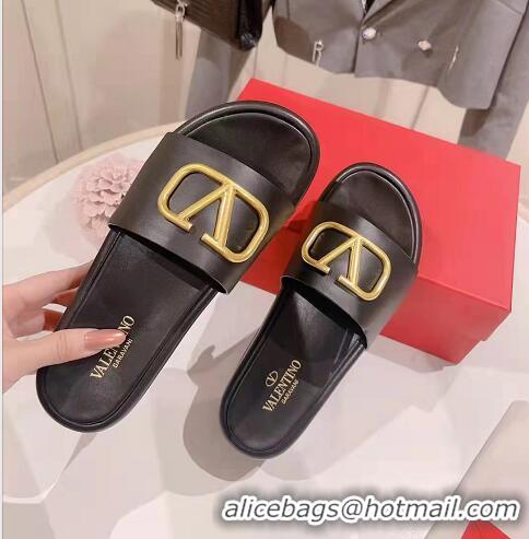 Most Popular Valentino Garavani Vlogo Signature Slides V8410 Black