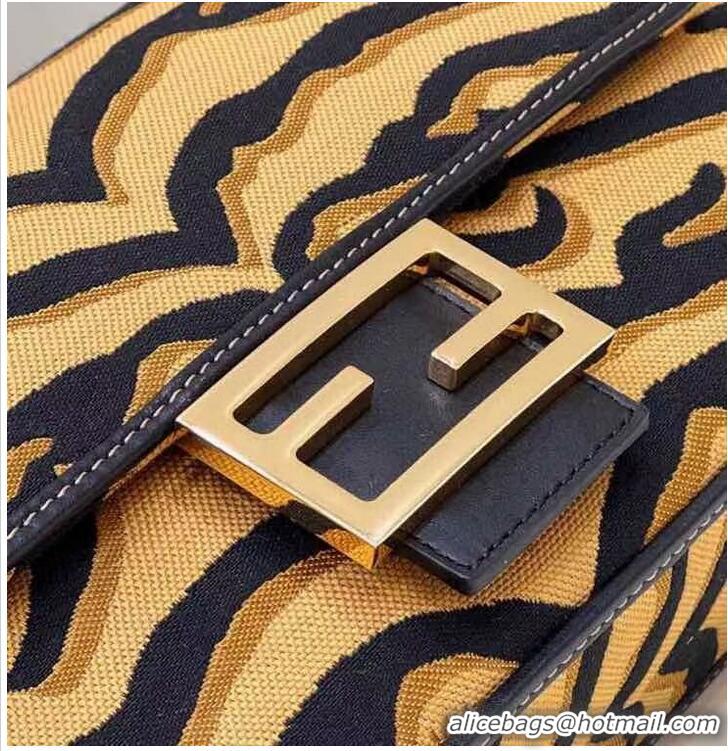 Top Quality FENDI MIDI BAGUETTE fabric Shoulder Bag 8BM023 Brown