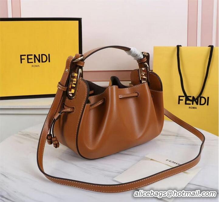 Promotional FENDI TOUCH leather bag 8BS059 Caramel