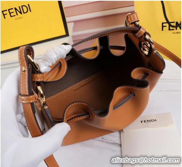 Promotional FENDI TOUCH leather bag 8BS059 Caramel