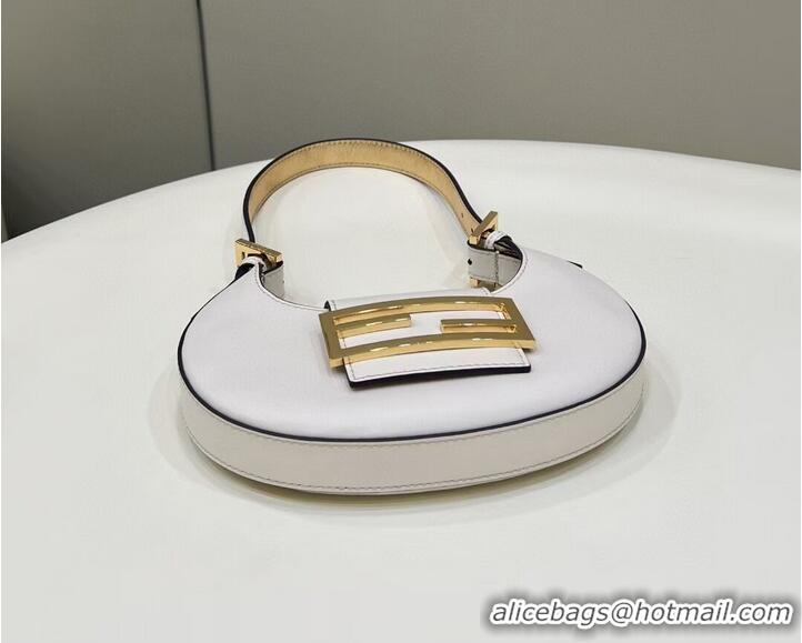 Top Grade Fendi Cookie White leather mini bag 8BS065A