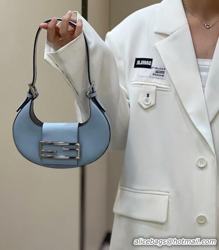 Grade Fendi Cookie Light blue leather mini bag 8BS065A