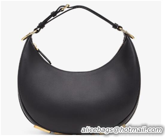 Famous Brand Fendi graphy Small black leather bag 8BR798