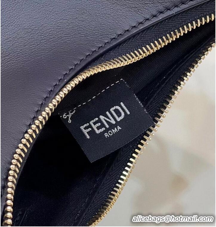 Famous Brand Fendi graphy Small black leather bag 8BR798