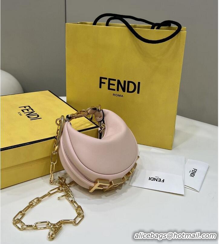 Super Quality Fendi Nano Fendigraphy Pink leather charm 7AS089A