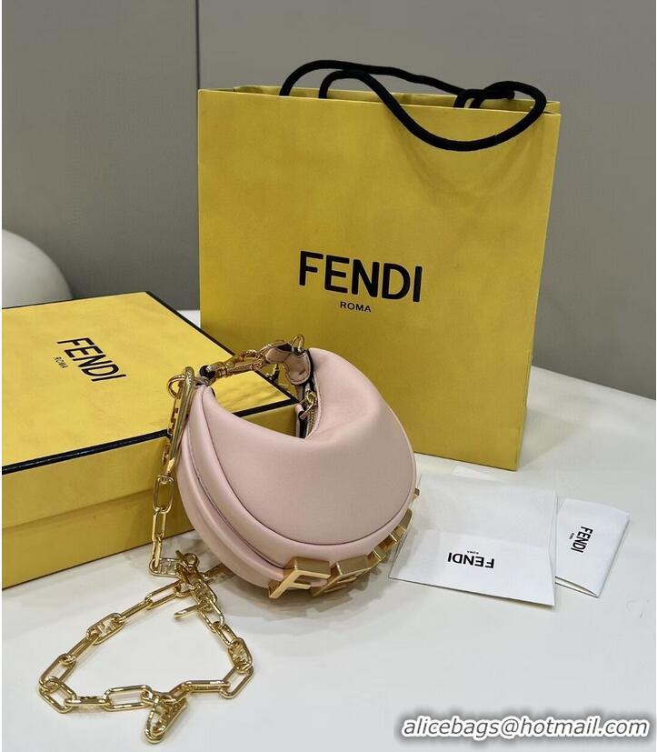 Super Quality Fendi Nano Fendigraphy Pink leather charm 7AS089A