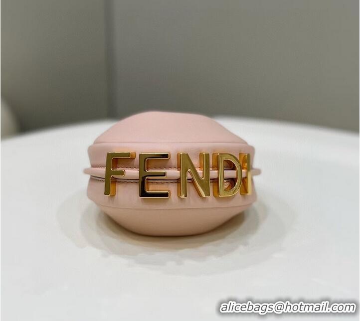 Super Quality Fendi Nano Fendigraphy Pink leather charm 7AS089A