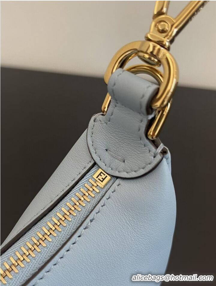 Top Quality Fendi Nano Fendigraphy light blue leather charm 7AS089A