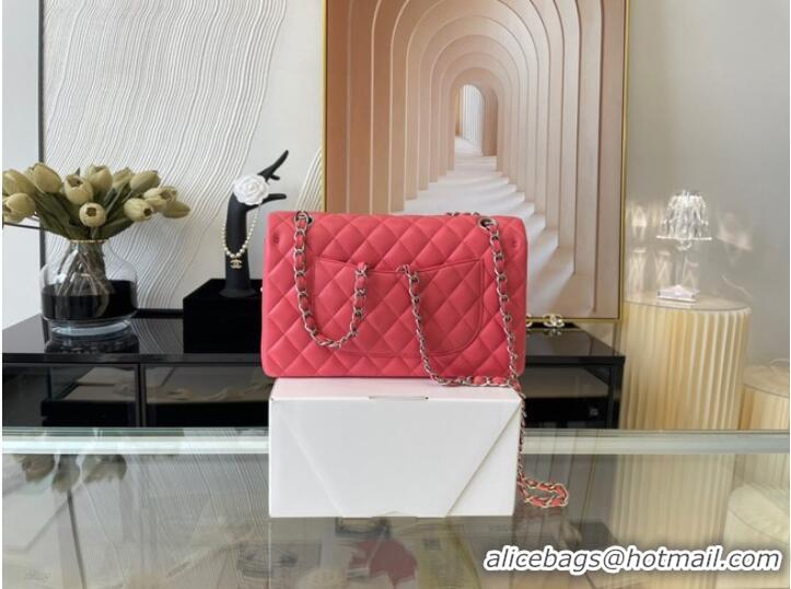 Super Quality Chanel classic handbag Lambskin&silver Metal 01112 pink