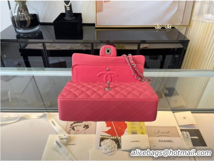 Super Quality Chanel classic handbag Lambskin&silver Metal 01112 pink