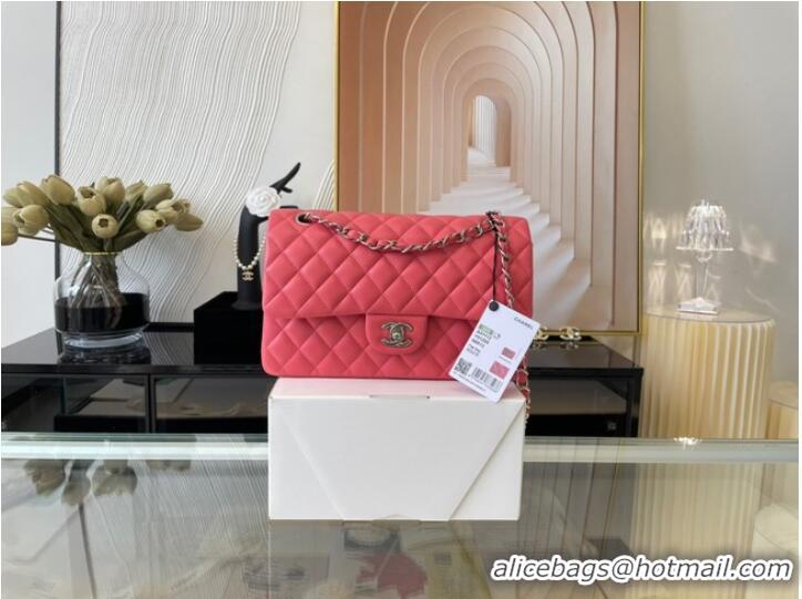 Super Quality Chanel classic handbag Lambskin&silver Metal 01112 pink