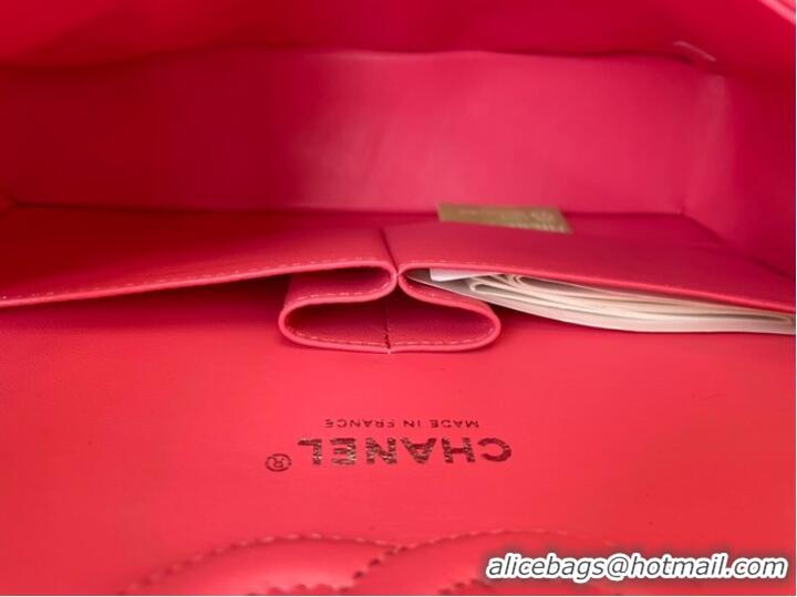 Super Quality Chanel classic handbag Lambskin&silver Metal 01112 pink