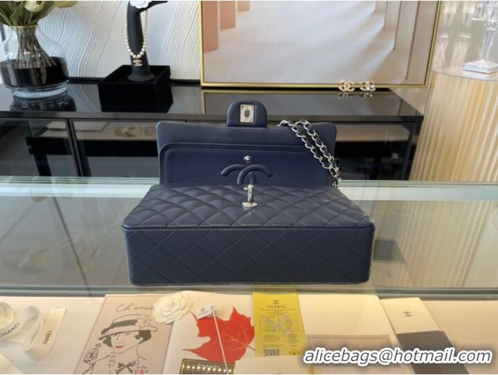 Most Popular Chanel classic handbag Lambskin&silver Metal 01112 black