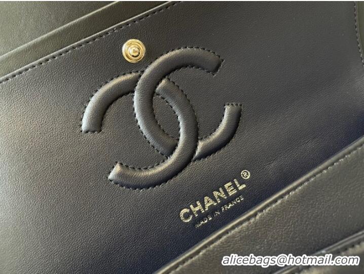 Most Popular Chanel classic handbag Lambskin&silver Metal 01112 black