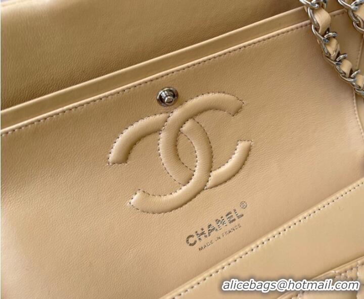 Reasonable Price Chanel classic handbag Lambskin&silver Metal 01112 apricot