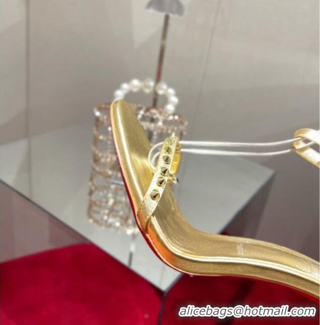 Discount Christian Louboutin Neon High Heel Sandals 10cm Gold 032838