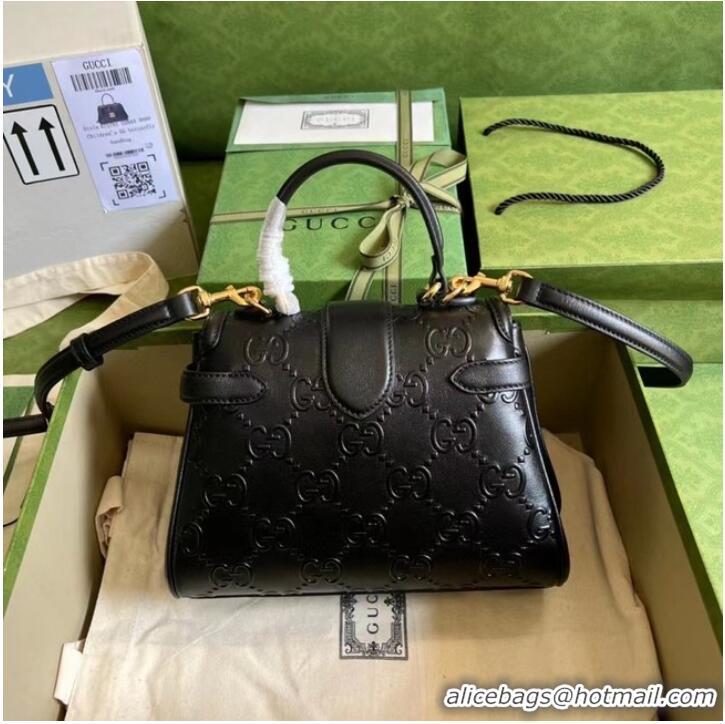 Unique Discount Gucci Small GG top handle bag 675791 black