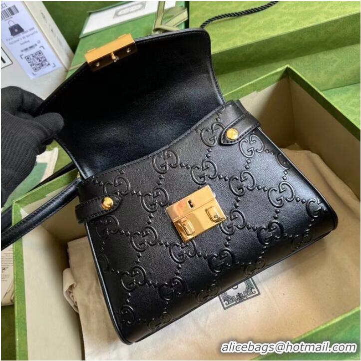 Unique Discount Gucci Small GG top handle bag 675791 black