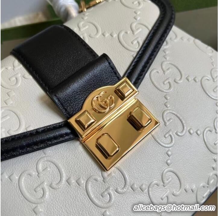 Discount Gucci Small GG top handle bag 675791 White