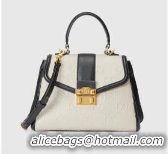 Discount Gucci Small GG top handle bag 675791 White