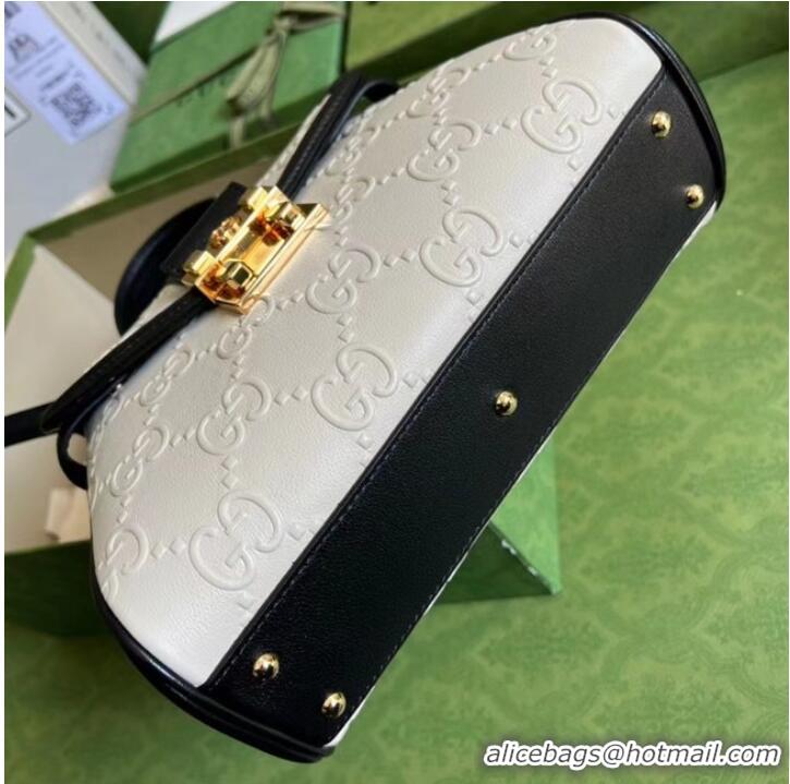 Discount Gucci Small GG top handle bag 675791 White