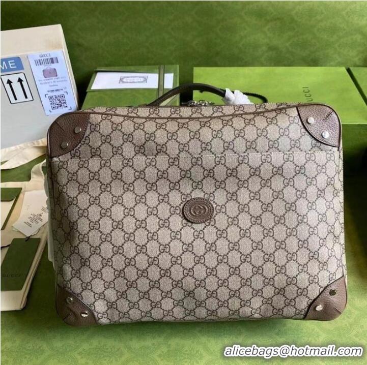 Discount AAAAA Gucci GG briefcase 658543 brown