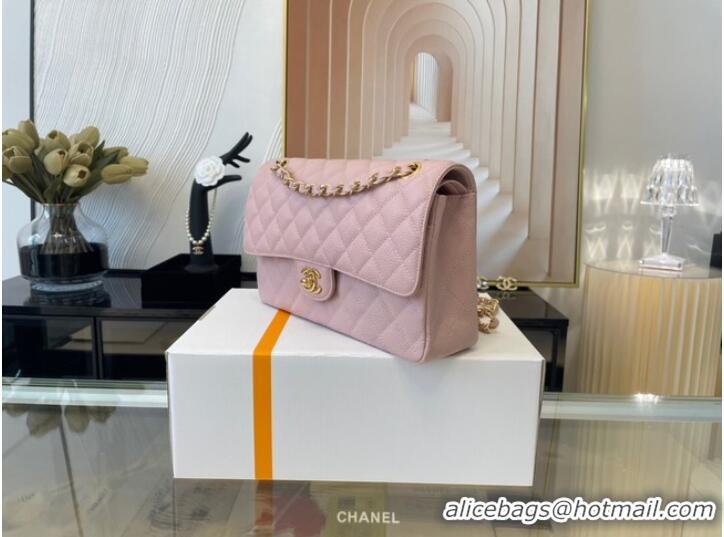 Market Sells Chanel classic handbag Grained Calfskin gold-Tone Metal 01112 Cherry Blossom powder