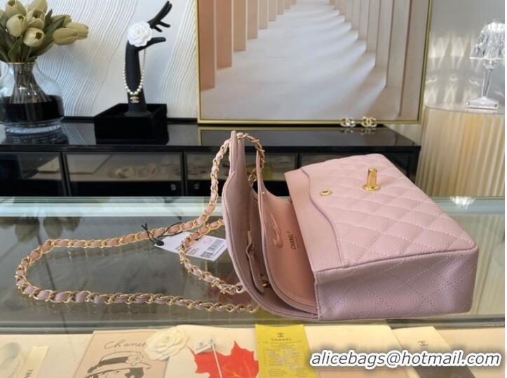 Market Sells Chanel classic handbag Grained Calfskin gold-Tone Metal 01112 Cherry Blossom powder