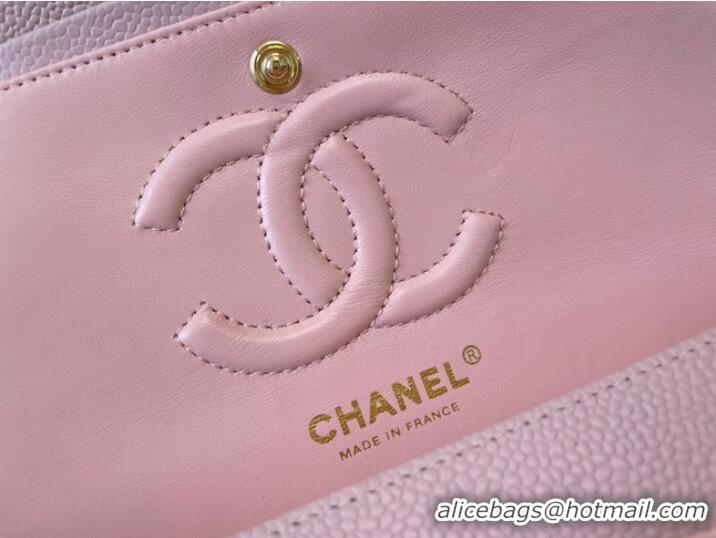 Market Sells Chanel classic handbag Grained Calfskin gold-Tone Metal 01112 Cherry Blossom powder