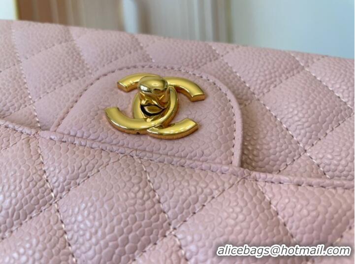 Market Sells Chanel classic handbag Grained Calfskin gold-Tone Metal 01112 Cherry Blossom powder