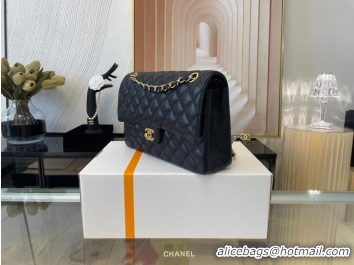 Buy Cheap Chanel classic handbag Grained Calfskin&gold Metal 01112 black