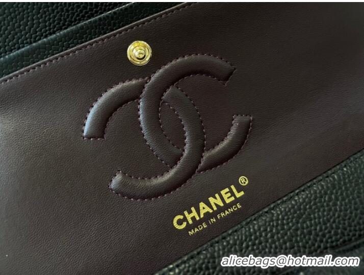 Buy Cheap Chanel classic handbag Grained Calfskin&gold Metal 01112 black