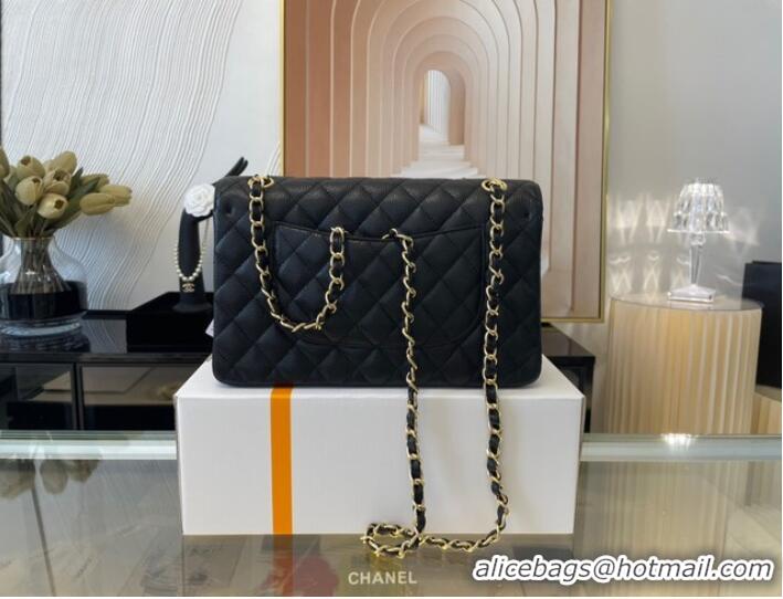 Buy Cheap Chanel classic handbag Grained Calfskin&gold Metal 01112 black