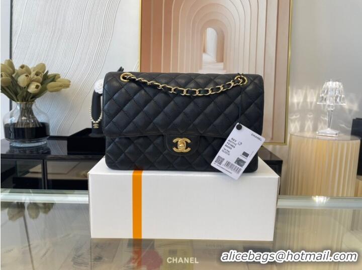 Buy Cheap Chanel classic handbag Grained Calfskin&gold Metal 01112 black