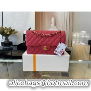 Luxury Perfect Chanel classic handbag Grained Calfskin&gold Metal 01112 red