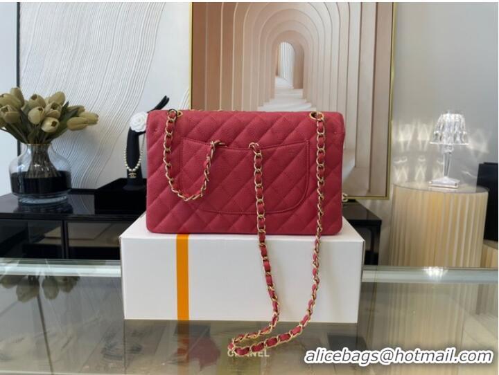 Luxury Perfect Chanel classic handbag Grained Calfskin&gold Metal 01112 red