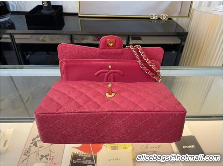 Luxury Perfect Chanel classic handbag Grained Calfskin&gold Metal 01112 red