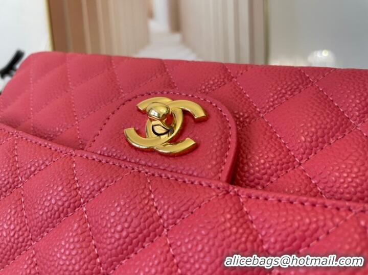 Luxury Perfect Chanel classic handbag Grained Calfskin&gold Metal 01112 red