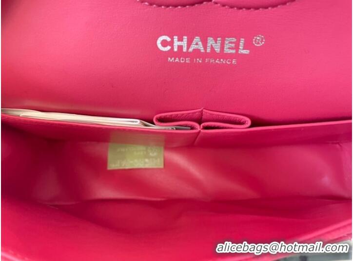 Affordable Price Chanel classic handbag Grained Calfskin&silver Metal 01112 red