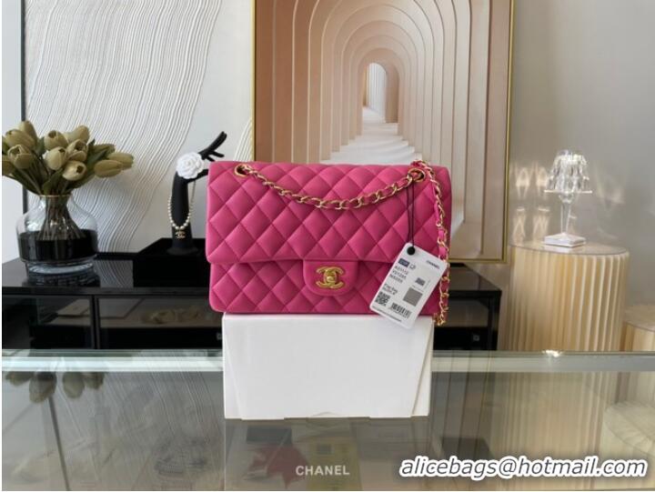 Famous Brand Chanel classic handbag Lambskin&gold Metal 01112 plum