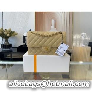 Good Product Chanel classic handbag Grained Calfskin&gold Metal 01112 apricot