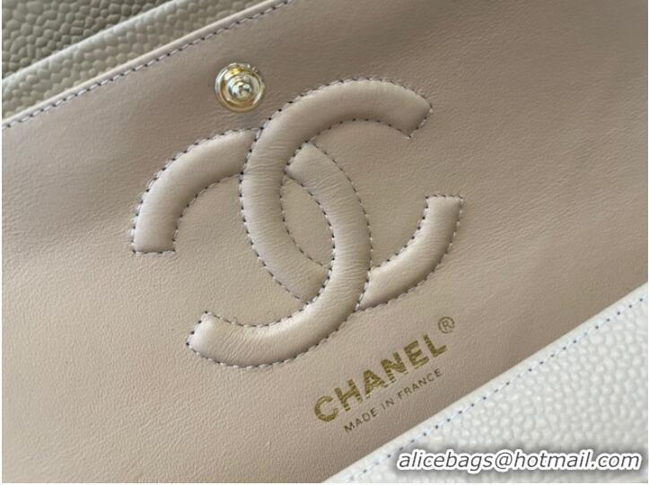 Good Product Chanel classic handbag Grained Calfskin&gold Metal 01112 apricot